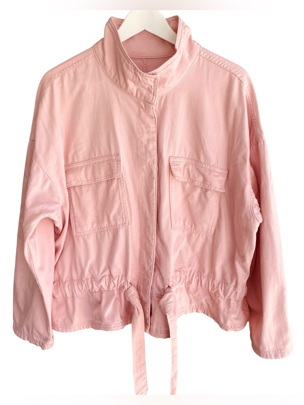TIME & TRU Utility Jacket Drawstring Pink Women’s Size XL 16/18 - Picture 3 of 11